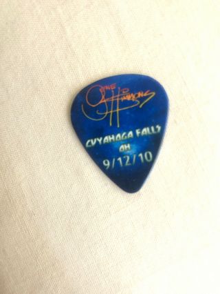 KISS Hottest Earth Tour Guitar Pick Paul Stanley Signed Raleigh NC 8/29/10 Band 3