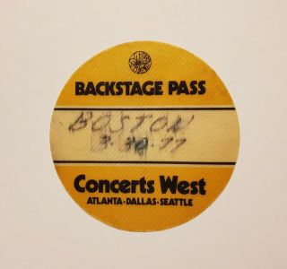 Boston Rock Band Backstage Pass March 30,  1977 Chicago Stadium Concerts West