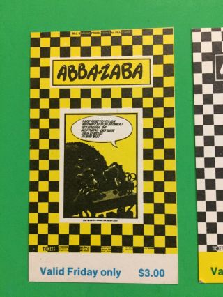 BG - 147 Abba Zaba MAD Comics TICKETS Deep Purple Cold Blood Day 2