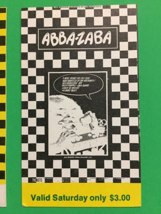 BG - 147 Abba Zaba MAD Comics TICKETS Deep Purple Cold Blood Day 3