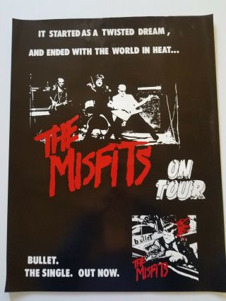 The Misfits Poster On Tour Bullet Quality 18.  25 " X 23.  75 "