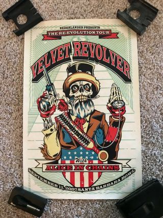 Velvet Revolver Event Poster - Sept 11,  2007 Santa Barbara Guns N Roses Stp