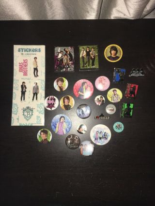 Jonas Brothers Memorabilia (pins,  Magnets,  And Stickers)