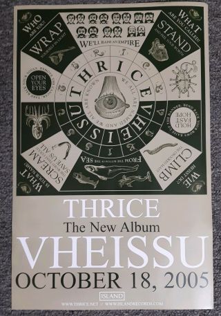 Thrice Rare 2005 Promo Only Poster For Vheissu 11x17 Us