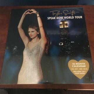 Taylor Swift Speak Now World Tour Calendar 2011 - 2012 18month