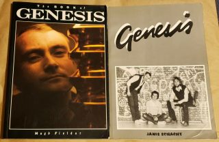 Two 1980s Genesis Books Hugh Fielder Janis Schacht Phil Collins Peter Gabriel