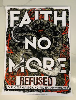Faith No More / Refused Concert Litho Poster