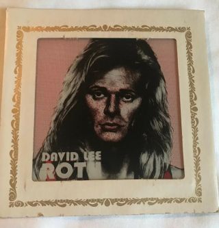 David Lee Roth 8x8 Glass Picture Tile With Paper Frame 1990 