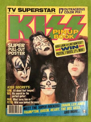 Vintage Tv Superstar Kiss Pinup Book Oct 1978 - Volume 3 Number 1 Missing Poster
