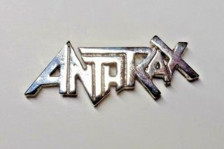 Anthrax 2 " Metal Pin Nos Old Store Stock