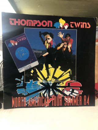 Thompson Twins 1984 Into The Gap Tour Program Autographed And Backstage Pass
