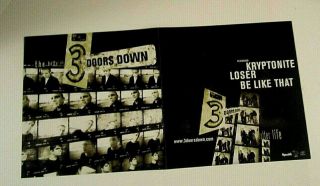 3 Doors Down The Better Life 1999 Double Promo Two - Sided Album Flat Poster A