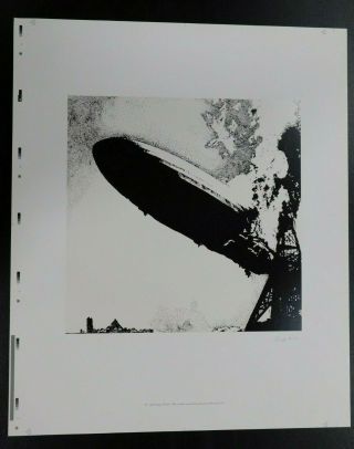 Vintage Led Zepplin 1st Album Cover Print Uncut Pre - Production Proof Sheet