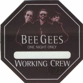 Bee Gees 1999 One Night Only Backstage Pass Crew