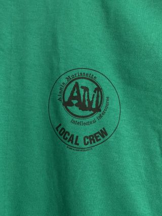 Alanis Morissette Concert Tour Crew T - Shirt 1996