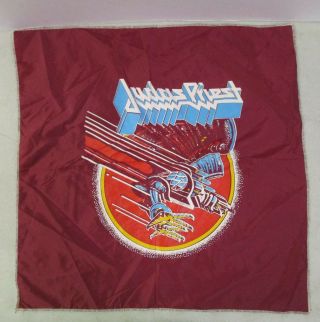 Vintage Judas Priest Screaming For Vengeance Maroon Cloth Poster/small Flag