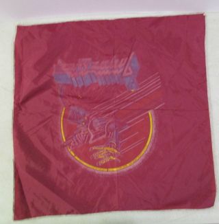 VINTAGE JUDAS PRIEST SCREAMING FOR VENGEANCE MAROON CLOTH POSTER/SMALL FLAG 2