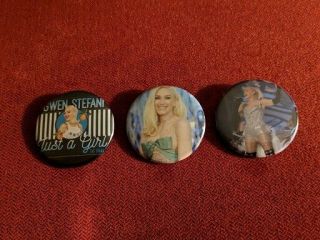 Gwen Stefani Just A Girl Planet Hollywood Las Vegas 3 X 1.  75 " Pin - Back Buttons