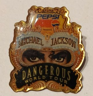 Vintage Pepsi Michael Jackson Dangerous World Tour Pin