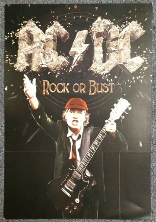 Ac/dc Rock Or Bust 2014 Double - Sided Promo Poster