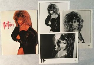 Tina Turner - Break Every Rule Press Kit With 3 - 8 " X 10 " Photos 1986