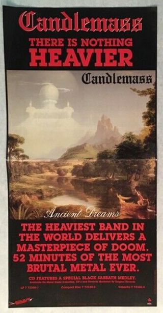 Candlemass - Ancient Dreams Promo Poster 24 " X 12 ",  3 Promo Flats 12.  5 " X 12.  5 "