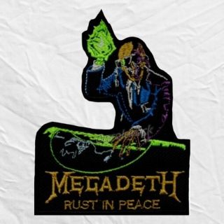 Megadeth Rust In Peace Logo Embroidered Patch Dave Mustaine Dj Rock Album