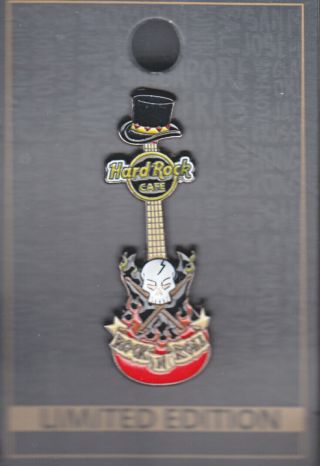 Hard Rock Cafe Pin: Online 3d Skull Gtr Music Genre Slash Series Le100