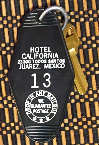 Eagles Hotel California Room Key/keyring/keychain 13 Henley & Frey