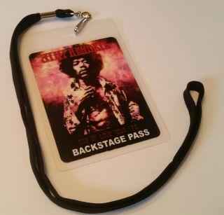 Jimi Hendrix Backstage Pass 2 - Sided Commemorative W/ Signatures