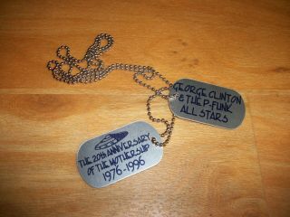 George Clinton P Funk Allstars Promo Only Dog Tags 20th Anniversary