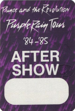 Prince 1984 Purple Rain Backstage Pass Aso Purple