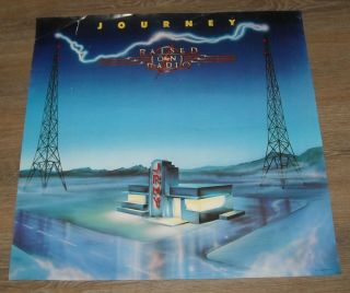Rolled 1986 Cbs Records Journey Raised On Radio Promo Advertising Poster