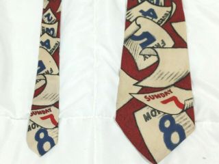 Vintage Beatles Eight Days A Week Silk Neck Tie 1991 Manhattan Menswear