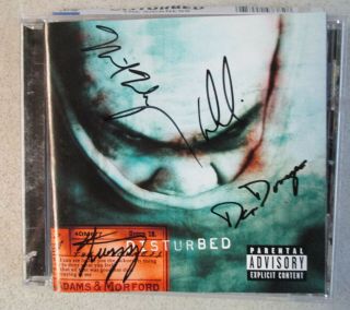 Mib 2000 Giant Records Disturbed The Sickness Cd Autographed By Band