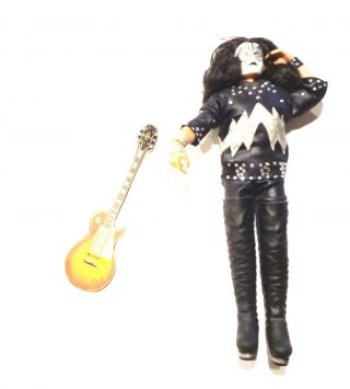Ace Frehley Doll With Paper Guitar - Kiss Collectible