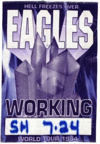 Eagles Vintage Backstage Pass " Hell Freezes Over " Tour 1994