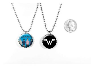 Weezer Rock Band Blue Album Rivers Cuomo 2 Sided Necklace