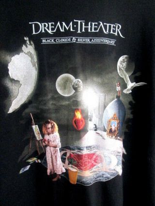 Dream Theater.  Black Clouds & Silver 25th Anniversary.  T - Shirt.  Sz 2x