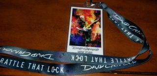 David Gilmour Of Pink Floyd York Us Tour Laminate/lanyard - Official