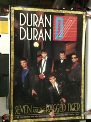 Duran Duran “seven And The Ragged Tiger” 1983 Promo Poster