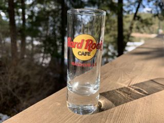 Hard Rock Cafe Nashville Shot Glass,  Collectible,  4 Inches Tall