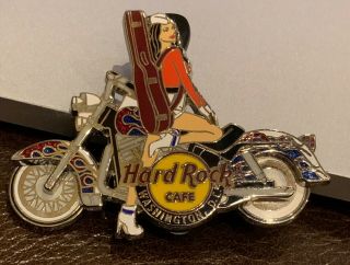 Hard Rock Cafe Washington Dc Patriot Bike Motorcycle Girl 5 Coast Guard Pin Gm