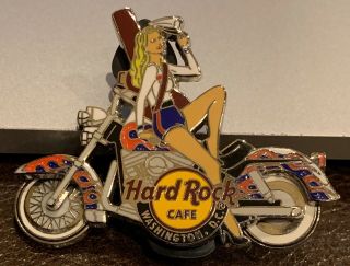 Hard Rock Cafe Washington Dc Patriot Bike Motorcycle Girl 3 Marines Pin Gm
