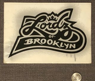 Rare Lords Of Brooklyn Promo Sticker Vtg Hip - Hop 90s
