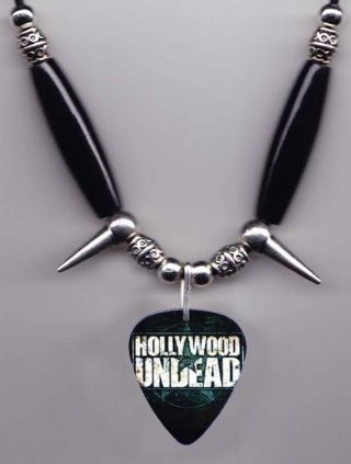 Hollywood Undead Logo Guitar Pick Necklace 2