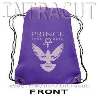 Prince Symbol Heart When Doves Cry - Purple Drawstring Book Bag - Back Pack