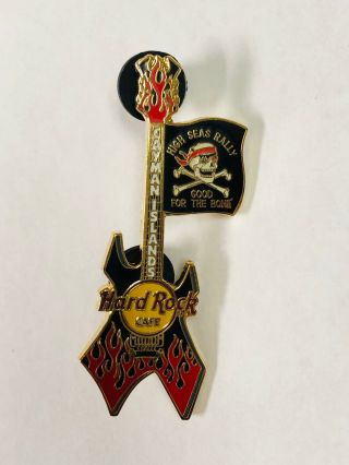 Rare Cayman Islands High Seas Bc Rich Warlock Guitar Pirate Flag Pin
