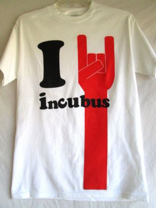 I Love Incubus.  White.  T - Shirt.  Sz Women 