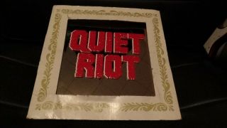 1980s Quiet Riot Carnival Prize Framed Mirror 8x8 "